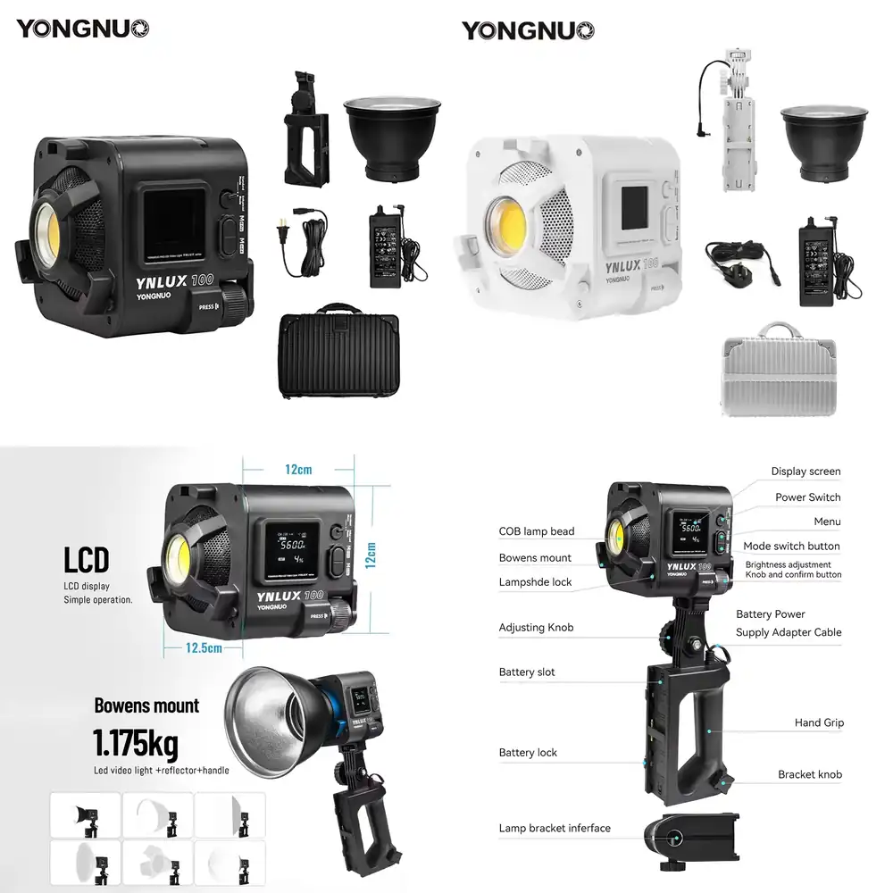 Photography Videos Free - YONGNUO YNLUX100 100W 3200K-5600K Lumière vidéo