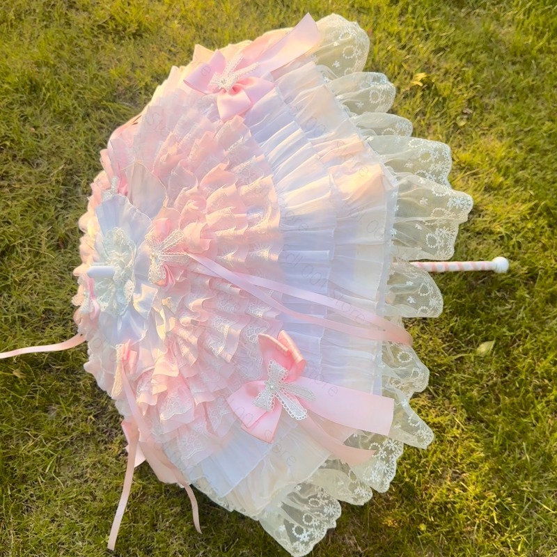 Photography Umbrella - Parapluie papillon rose et blanc, fait