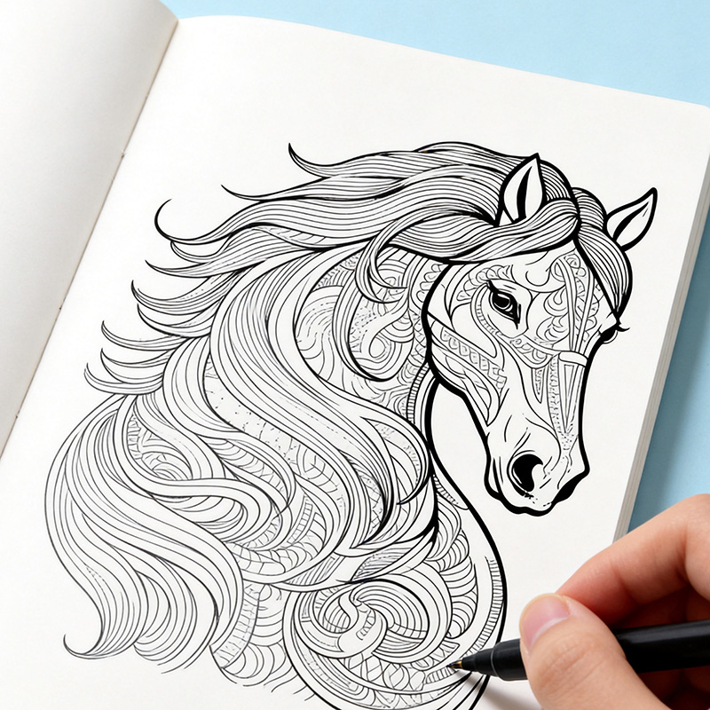 Photography Book - Un livre de coloriage dessiné à
