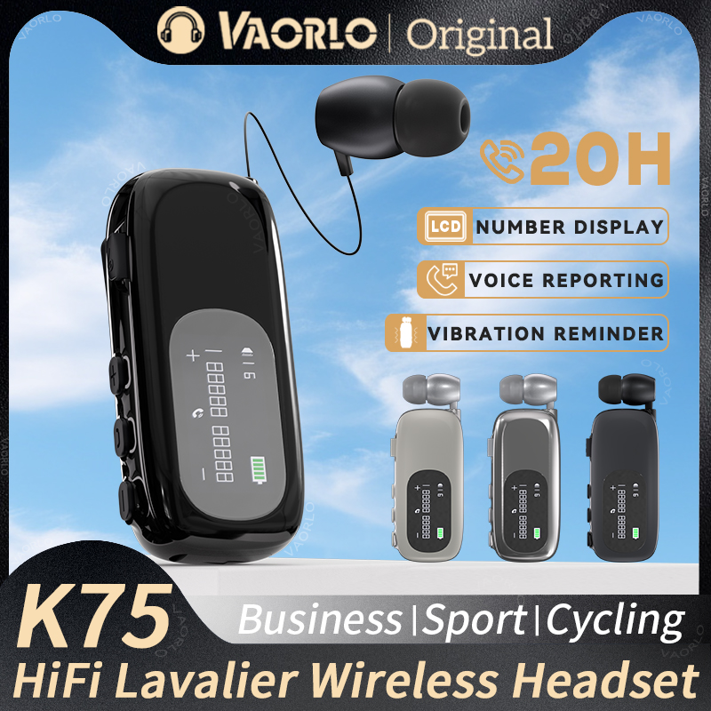 Photography Prompt - Écouteurs Bluetooth 5.4 K75 Lavalier Business,
