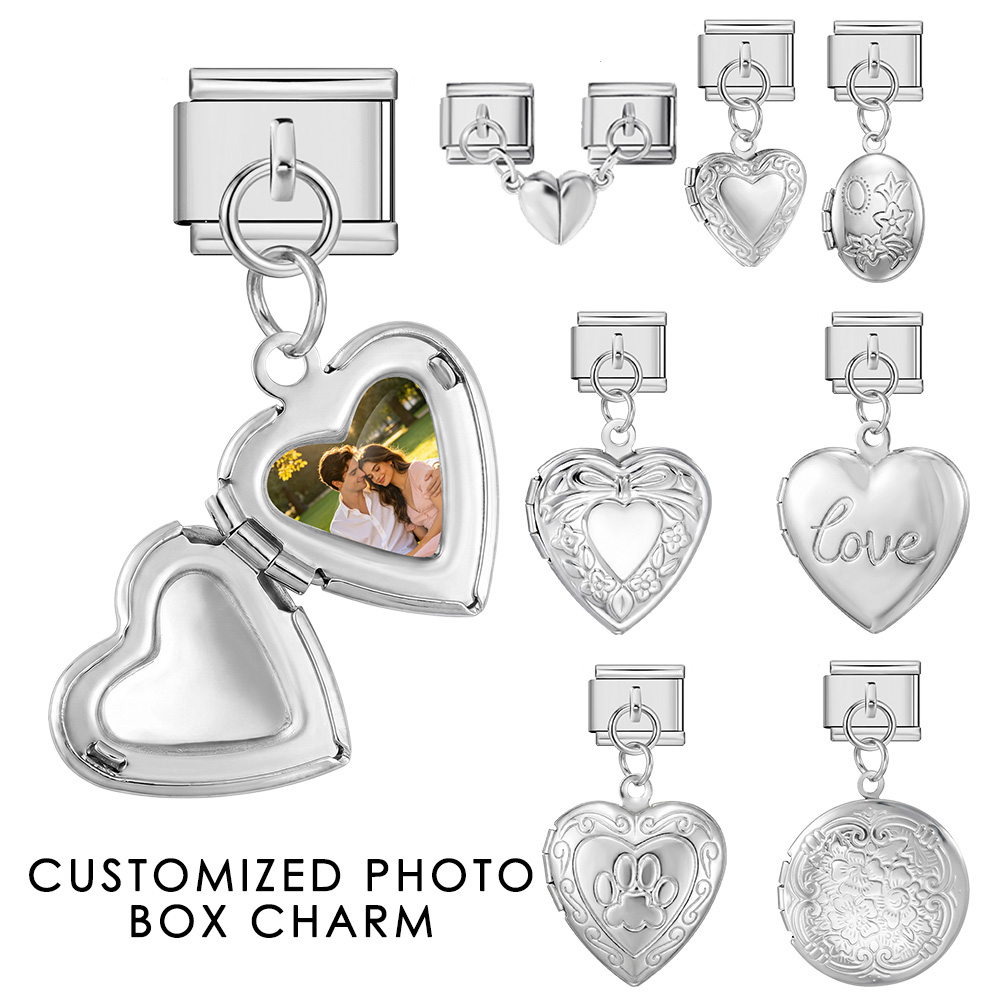 Photographic Memory - Pendentif Cœur Charme Italien Personnalisable avec