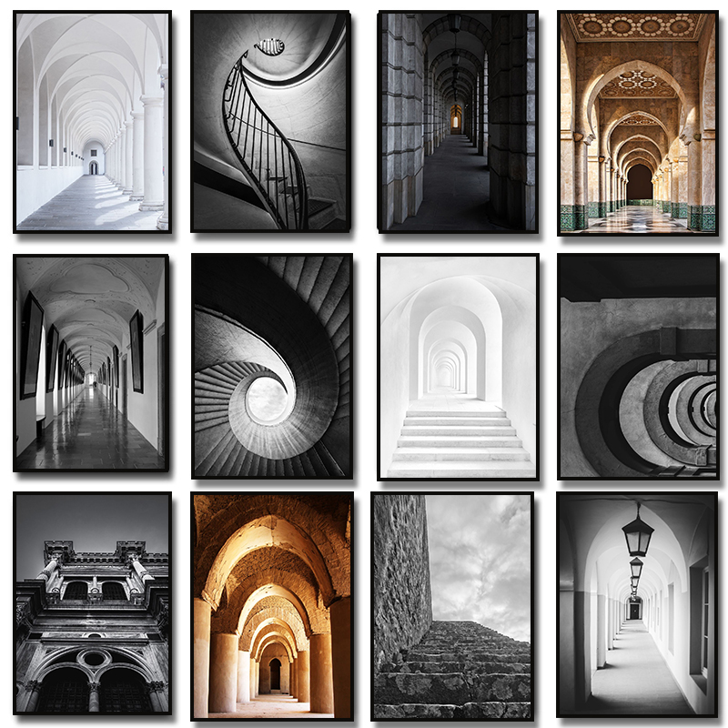 Photography Design - Affiches d'art abstraites modernes noir et