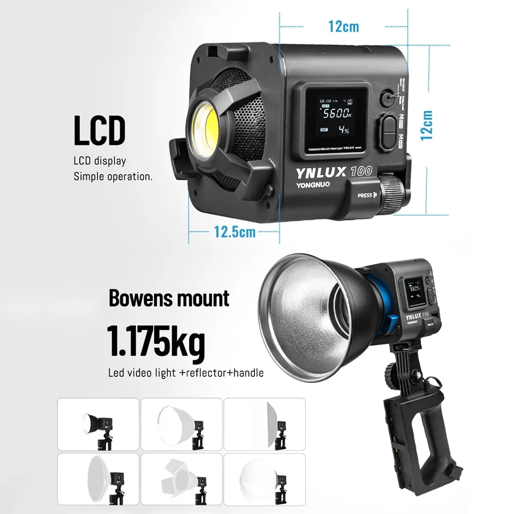 YONGNUO YNLUX100 100W 3200K-56 - Photography Videos Free avis et prix