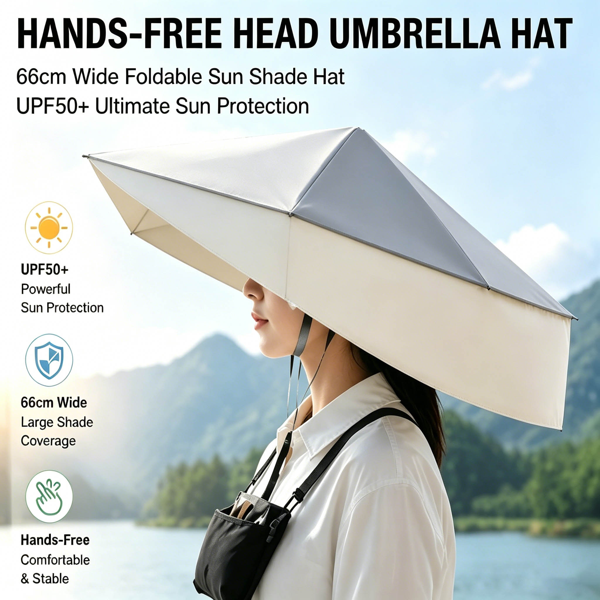 Chapeau parapluie pliable main - Photography Umbrella avis et prix
