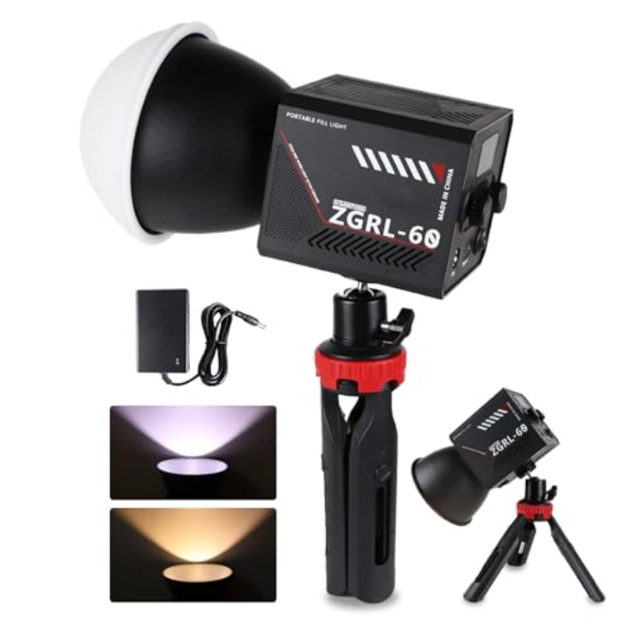 Lampe vidéo LED COB 60W portab - Photography Videos Free avis et prix