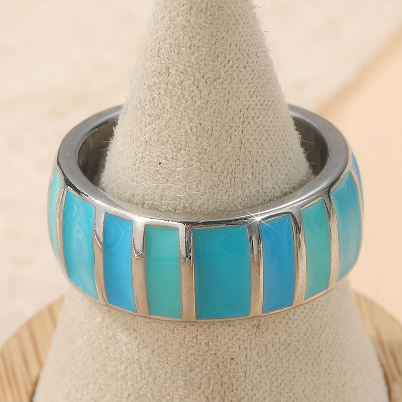 Bague bleue peinte à la main,  - Photography Geometry avis et prix