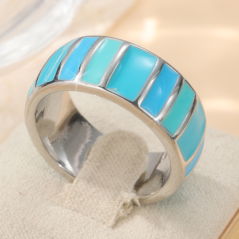 Bague bleue peinte à la main,  - Photography Geometry avis et prix